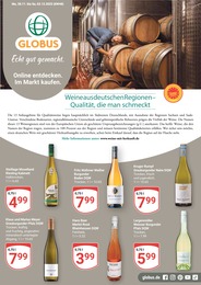GLOBUS Prospekt für Mannheim mit 2 Seiten GLOBUS Prospekt für Mannheim: "Weine aus deutschen Regionen – Qualität, die man schmeckt", 2 Seiten, 28.11.2022 - 03.12.2022