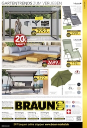 Aktueller BRAUN Möbel-Center Prospekt mit Sonnenschirm, "SOMMER, SONNE, LIEBLINGSPLATZ", Seite 4