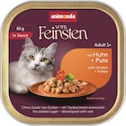 animonda Vom Feinsten in Sauce Adult mit Huhn + Pute 85 g im Angebot bei Zookauf in Meerbusch animonda Vom Feinsten in Sauce Adult mit Huhn + Pute 85 g Angebote von Vom Feinsten bei Zookauf Meerbusch für 0,49 €