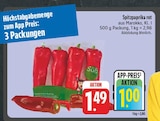 Spitzpaprika rot bei nah und gut im Auerbach Prospekt für 1,00 €