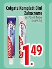 EDEKA - Komplett 8in1 Zahncreme Angebot im Prospekt Komplett 8in1 Zahncreme bei EDEKA im Prospekt "" für 1,49 €