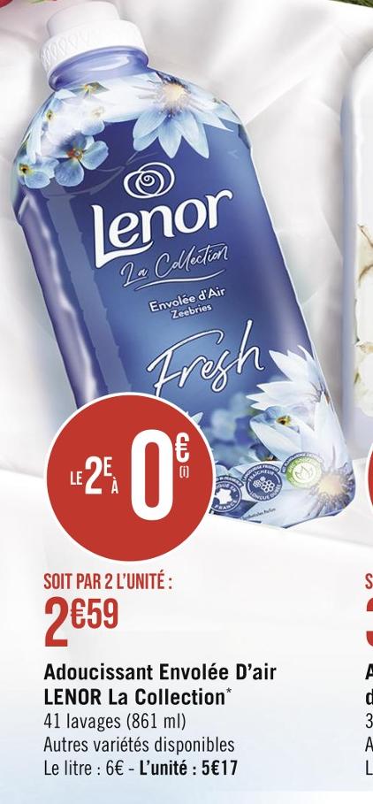 Acheter Lenor Adoucissant liquide fraîcheur fleur de coton, 798ml