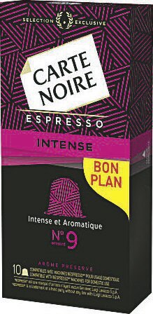Capsules à café espresso intense n°9 - Géant Casino à Ermont Capsules à café espresso intense n°9 en promo chez Géant Casino Ermont à 1,50 €