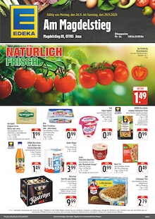 EDEKA Prospekt der Woche "Wir lieben Lebensmittel!" Seite 1, 24.11.2025 bis 29.11.2025 für Jena Aktueller EDEKA Prospekt "Wir lieben Lebensmittel!" Seite 1 von 4 Seiten für Jena