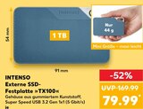 Externe SSD-Festplatte TX100 im Angebot bei Kaufland in Pirna Externe SSD-Festplatte TX100 Angebote von Intenso bei Kaufland Pirna für 79,99 €