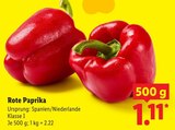 Lidl - Rote Paprika Angebot im Prospekt Rote Paprika bei Lidl im Prospekt "" für 1,11 €