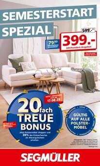 Sitzmöbel im aktuellen Segmüller Prospekt (München) Sitzmöbel im Segmüller Prospekt "SEMESTERSTART SPEZIAL" mit 24 Seiten (München)