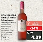 Schwaigerner Trollinger Rosé im Angebot bei Kaufland in Rottenburg Schwaigerner Trollinger Rosé Angebote von HEUCHELBERG WEINGÄRTNER bei Kaufland Rottenburg für 4,29 €