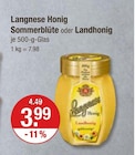 Honig Sommerblüte oder Landhonig von Langnese im aktuellen V-Markt Prospekt für 3,99 €