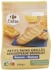 20 % remboursés sur la carte sur la gamme de petits pains grillés Carrefour Extra - CARREFOUR EXTRA en promo chez Supermarchés Match 20 % remboursés sur la carte sur la gamme de petits pains grillés Carrefour Extra - CARREFOUR EXTRA dans le catalogue Supermarchés Match