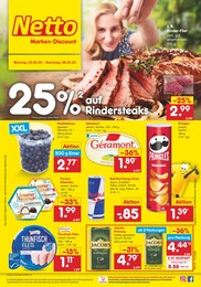 Netto Marken-Discount Prospekt für Gefrees: 25% auf Rindersteaks, 41 Seiten, 23.05.2022 - 28.05.2022