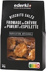 Biscuits salés fromage de chèvre et piment d'Espelette - EDERKI à 3,21 € dans le catalogue Intermarché Express