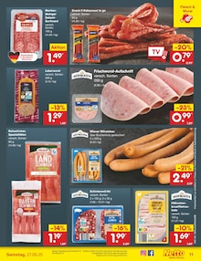 Wurst im Netto Marken-Discount Prospekt "Aktuelle Angebote" mit 44 Seiten (Kassel)