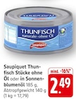 Thunfisch Stücke ohne Öl Angebote von Saupiquet bei E center Pirmasens für 2,49 €