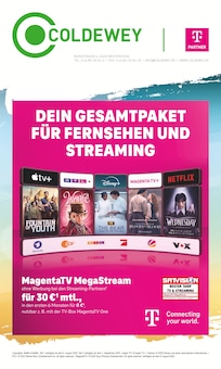 Aktueller Detlef Coldewey GmbH Prospekt "DEIN GESAMTPAKET FÜR FERNSEHEN UND STREAMING" Seite 1 von 8 Seiten