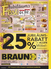 Aktueller BRAUN Möbel-Center Prospekt mit Glas, "25 Jahre Braun Möbel-Center Freiburg", Seite 20