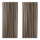 2 Gardinenschals (abdunk.) dunkel graubeige/mit Gardinenband 145x300 cm im Angebot bei IKEA in Düsseldorf 2 Gardinenschals (abdunk.) dunkel graubeige/mit Gardinenband 145x300 cm Angebote von VILBORG bei IKEA Düsseldorf für 59,99 €