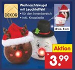 Weihnachtskugel mit Leuchteffekt bei Netto Marken-Discount im Prospekt "" für 3,99 €