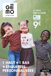 Gémo Catalogue "1 haut + 1 bas + étiquettes personalisées", 12 pages, Palaiseau, 17/08/2022 - 06/09/2022 Gémo Catalogue "1 haut + 1 bas + étiquettes personalisées", 12 pages, Palaiseau, 17/08/2022 - 06/09/2022