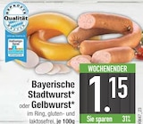 Bayerische Stadtwurst oder Gelbwurst  im aktuellen EDEKA Prospekt für 1,15 €