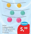 Solar-Lampionkette mit 10 Lampions für 5,99 € bei budni im Angebot Solar-Lampionkette mit 10 Lampions im aktuellen budni Prospekt