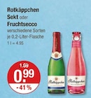 Sekt Angebote von Rotkäppchen bei V-Markt Augsburg für 0,99 €