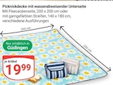Aktuelles Picknickdecke mit wasserabweisender Unterseite Angebot bei GLOBUS in Saarbrücken ab 19,99 €