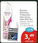 Maximun Protection Deo-Spray oder Roll-On Angebote von Rexona bei budni Berlin für 3,49 €