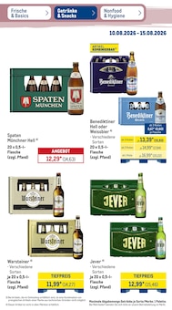 Warsteiner im aktuellen METRO Prospekt (Wolfsburg) Warsteiner im METRO Prospekt "Wochenangebote Frische & Basics" mit 50 Seiten (Wolfsburg)