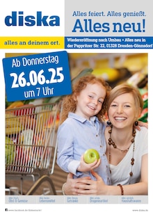 Aktueller diska Prospekt (Dresden) diska Prospekt "Alles neu!" mit Seite (Dresden)