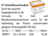 FC Schnellbauschrauben für 10,30 € bei Holz Possling im Angebot FC Schnellbauschrauben im aktuellen Holz Possling Prospekt
