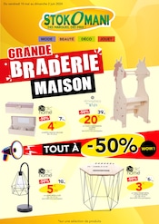 Catalogue Bazar & Déstockage Stokomani en cours à Cubzac-les-Ponts et alentours, "GRANDE BRADERIE MAISON", 4 pages, 10/05/2024 - 02/06/2024