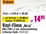 Vinyl-Fliese Nizza im Hornbach Prospekt Vinyl-Fliese Nizza von im aktuellen Hornbach Prospekt für 31,09 €