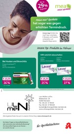 mea - meine apotheke Apotheken Prospekt der aktuellen Woche mit 4 Seiten, gültig von 01.02.2026 bis 28.02.2026, in Guntersblum und Umgebung Aktueller mea - meine apotheke Apotheken Prospekt in Guntersblum und Umgebung, "Unsere Februar-Angebote" mit 4 Seiten, 01.02.2026 - 28.02.2026