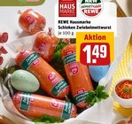 Schinken Zwiebelmettwurst Angebote von REWE Hausmarke bei REWE Marl für 1,49 €