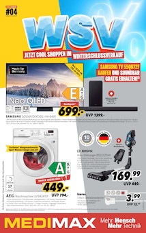 Waschmaschine im MEDIMAX Prospekt "JETZT COOL SHOPPEN IM WINTERSCHLUSSVERKAUF" mit 8 Seiten (Duisburg)