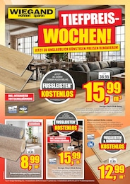 wohnen & sparen Wiegand Prospekt für Sonneberg mit 8 Seiten wohnen & sparen Wiegand Prospekt für Sonneberg: "TIEFPREISWOCHEN!", 8 Seiten, 29.08.2026 - 27.09.2026