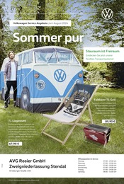 Aktueller Volkswagen Prospekt mit Tasse, "Sommer pur", Seite 1