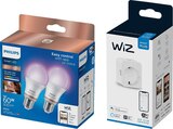 Media-Markt Nonnweiler - Smart LED 60W Standardform Tunable White & Color Doppelpack inkl. WiZ Plug Einzelpack Smarte Glühbirne E27 16 Mio. Farben Smart LED 60W Standardform Tunable White & Color Doppelpack inkl. WiZ Plug Einzelpack Smarte Glühbirne E27 16 Mio. Farben Angebot bei Media-Markt Nonnweiler im Prospekt Einfach besser leben