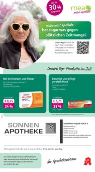 mea - meine apotheke Prospekt der Woche "Unsere Juli-Angebote" Seite 1, 01.07.2025 bis 31.07.2025 für Karlsruhe Aktueller mea - meine apotheke Prospekt "Unsere Juli-Angebote" Seite 1 von 4 Seiten für Karlsruhe