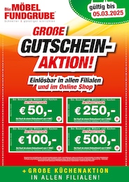 Die Möbelfundgrube Prospekt für Heltersberg: "GROSSE GUTSCHEIN-AKTION!", 1 Seite, 27.02.2025 - 05.03.2025