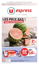 Prospectus Supermarchés U Express en cours à Illkirch-Graffenstaden et alentours, "LES PRIX BAS ! DANS VOTRE MAGASIN", 20 pages, 21/07/2026 - 26/07/2026 Catalogue Supermarchés U Express en cours à Illkirch-Graffenstaden et alentours, "LES PRIX BAS ! DANS VOTRE MAGASIN", 20 pages, 21/07/2026 - 26/07/2026