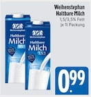 Halbare Milch im Angebot bei EDEKA in Augsburg Halbare Milch Angebote von Weihenstephan bei EDEKA Augsburg für 0,99 €