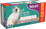 48 émincés en sauce pour chat adulte - Juliet dans le catalogue Aldi