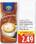 Latte Macchiato oder Cappuccino von Krüger Family für 2,49 € bei E center im Angebot Latte Macchiato oder Cappuccino von Krüger Family im aktuellen E center Prospekt