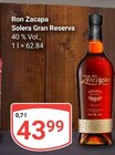 Solera Gran Reserva im Angebot bei GLOBUS in Amberg Solera Gran Reserva Angebote von Ron Zacapa bei GLOBUS Amberg für 43,99 €