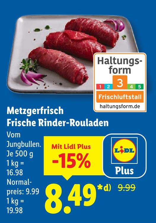 Metzgerfrisch Frische Rinder-Rouladen