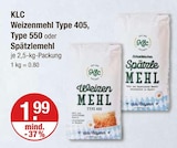 Weizenmehl Type 405 im Angebot bei V-Markt in Augsburg Weizenmehl Type 405 Angebote von KLC bei V-Markt Augsburg für 1,99 €