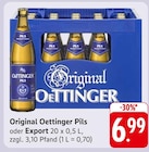 Original Oettinger Pils oder Export im Angebot bei EDEKA in Nürtingen Original Oettinger Pils oder Export Angebote von Oettinger bei EDEKA Nürtingen für 6,99 €