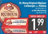 Original Allgäuer Limburger im EDEKA Prospekt Original Allgäuer Limburger von St. Mang im aktuellen EDEKA Prospekt für 1,99 €